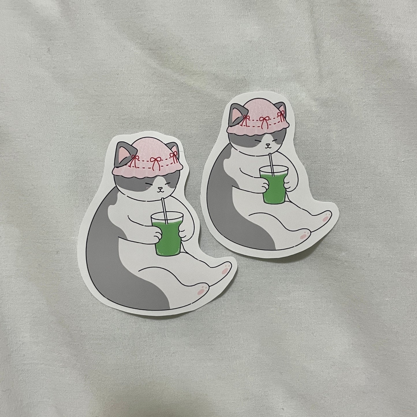 Matcha latte cat