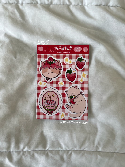ichigo sticker sheet 🍓🍰