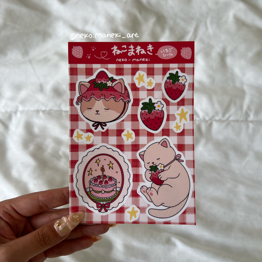 ichigo sticker sheet 🍓🍰